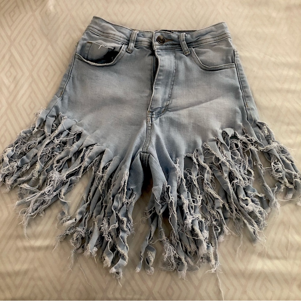 Light blue Jean ripped  shorts size small
